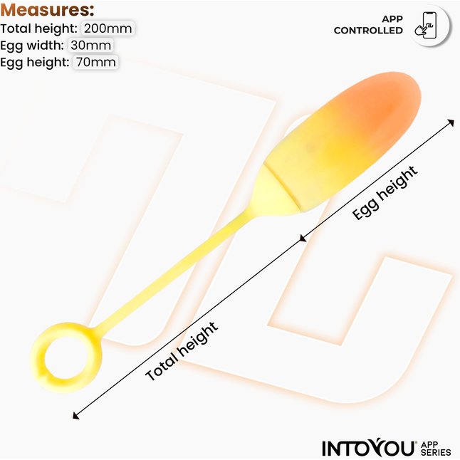 Желтое интерактивное виброяйцо Double Layer Egg. Фотография 4.