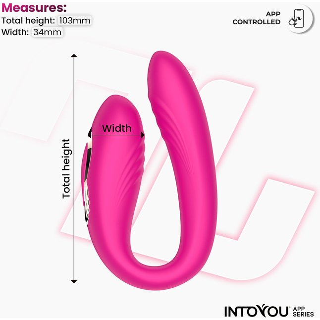 Розовый интерактивный вибростимулятор для пар Couty. Фотография 4.