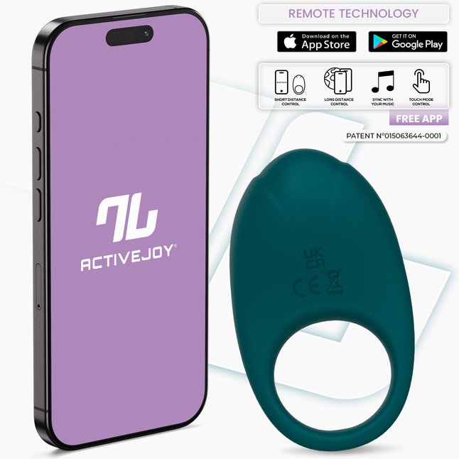 Зеленое интерактивное виброкольцо Ringo. Фотография 2.