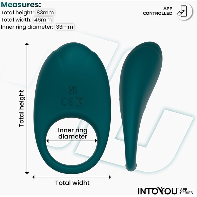 Зеленое интерактивное виброкольцо Ringo. Фотография 4.