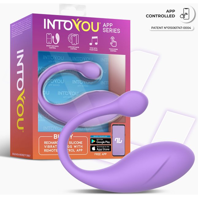 Сиреневое интерактивное виброяйцо Bulby