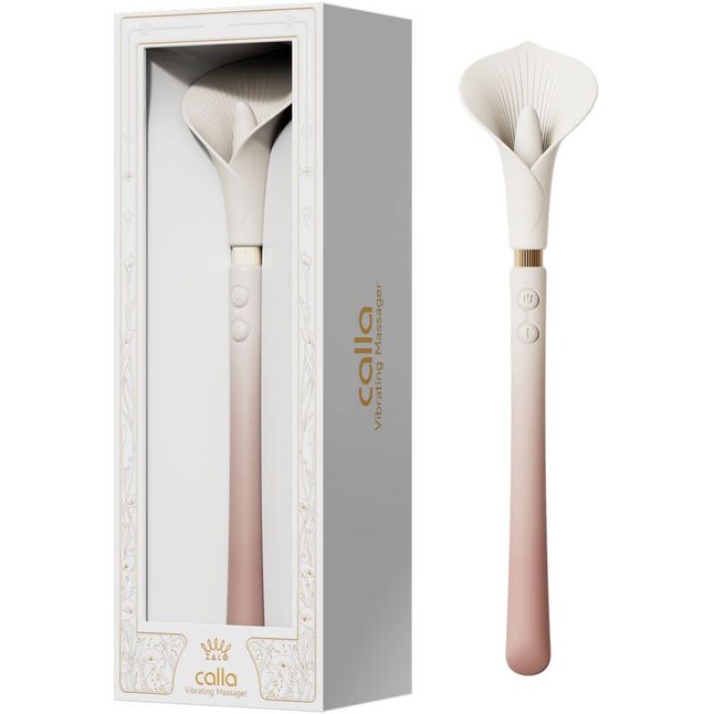 Розовый двусторонний вибромассажёр Calla. Фотография 2.