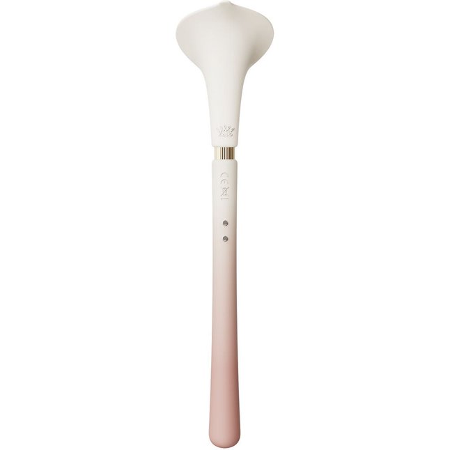 Розовый двусторонний вибромассажёр Calla. Фотография 7.