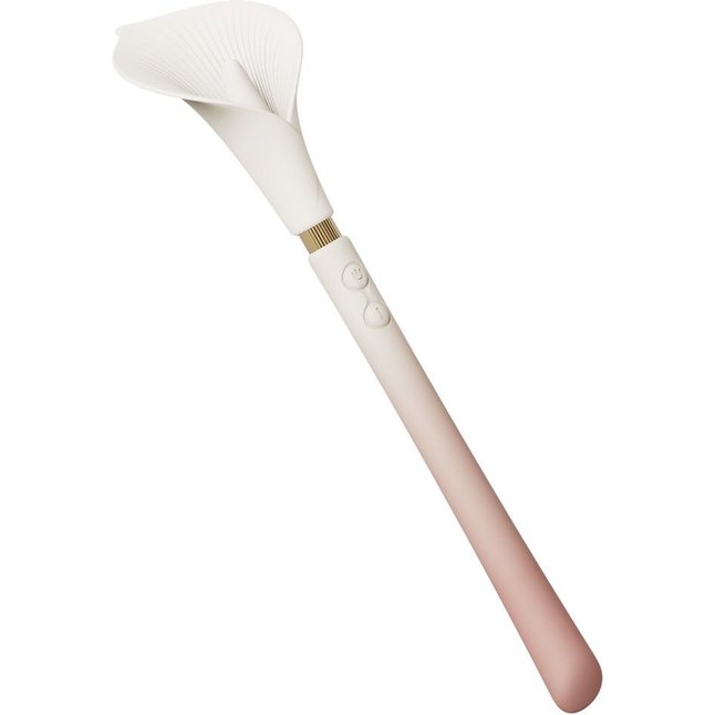 Розовый двусторонний вибромассажёр Calla. Фотография 9.