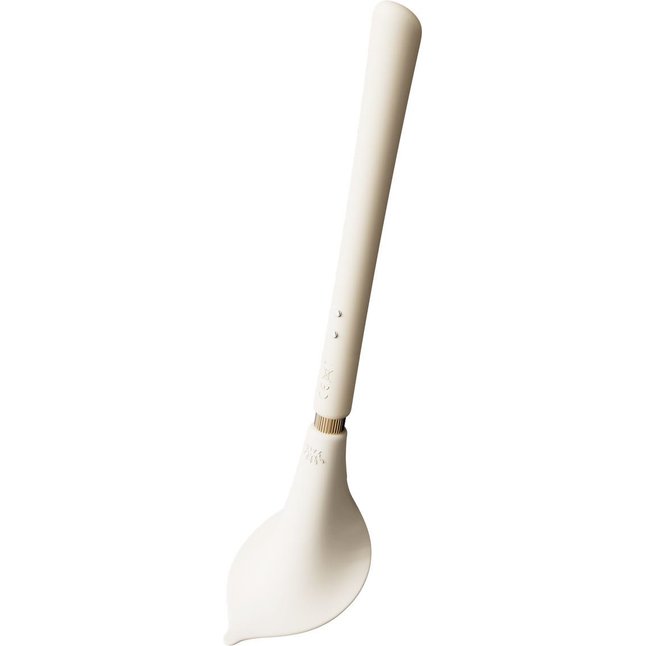 Бежевый двусторонний вибромассажёр Calla. Фотография 4.