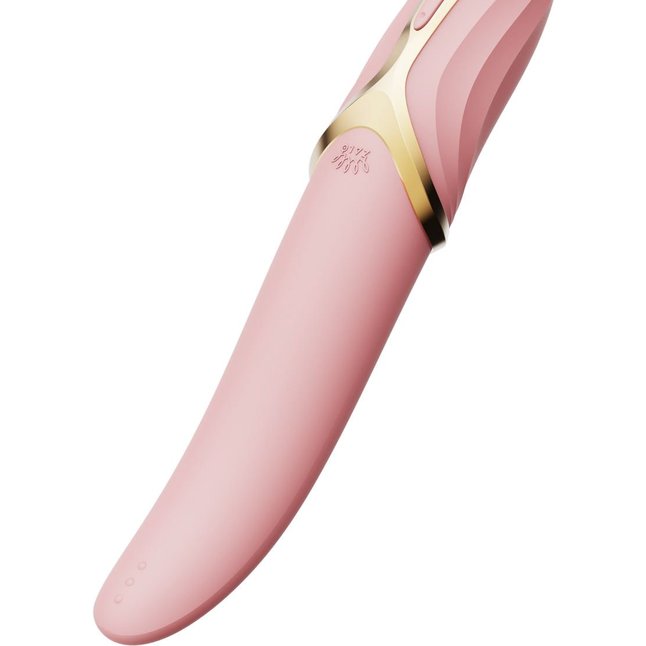 Розовый вибростимулятор с имитацией оральных ласк и функцией нагрева Eve. Фотография 7.