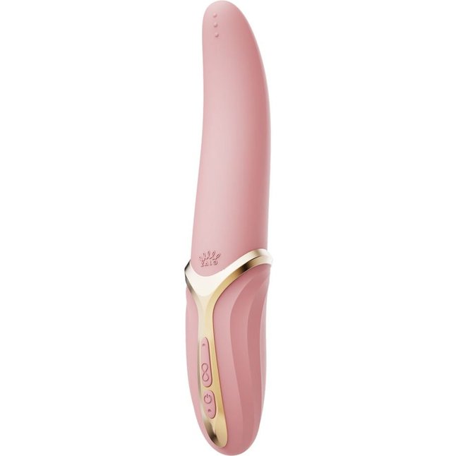 Розовый вибростимулятор с имитацией оральных ласк и функцией нагрева Eve. Фотография 9.