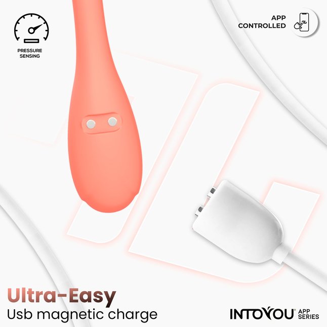 Оранжевые интерактивные вагинальные виброшарики Kyra. Фотография 5.