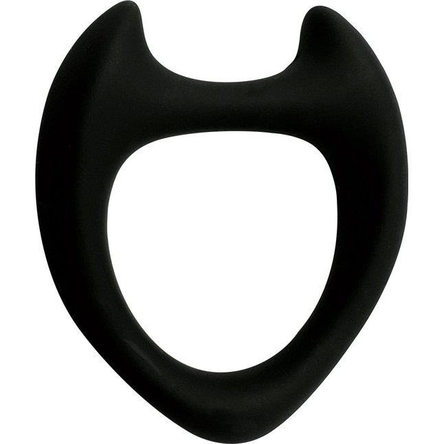 Черное эрекционное кольцо с рожками Wooomy Toro M - Wooomy
