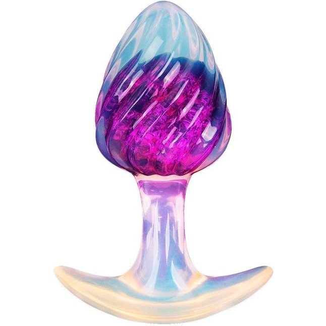 Лиловая анальная пробка - 9 см