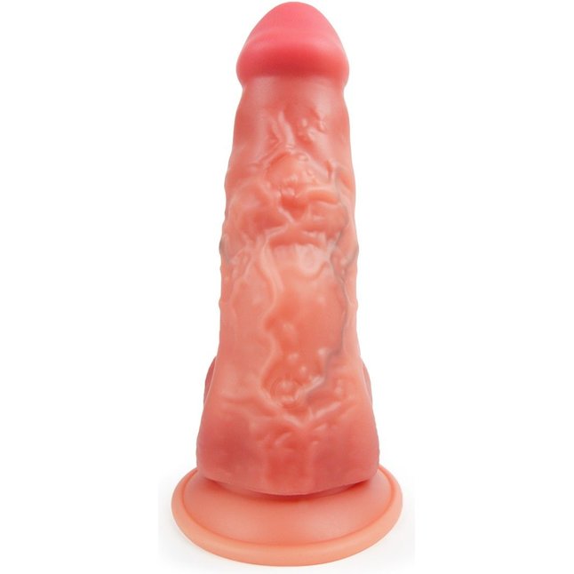 Телесный вибратор-реалистик с пультом ДУ - 25 см - EROWOMAN ВИБРО. Фотография 5.