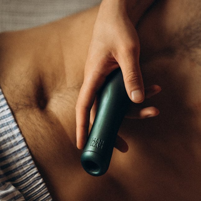 Серая силиконовая насадка на пенис с подхватом Manwan Ryzer. Фотография 5.