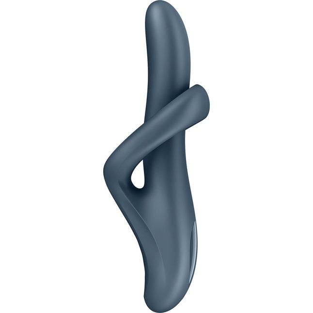 Серый вибратор-ротатор с функцией нагрева Heat Flex 4 - 23 см. Фотография 5.