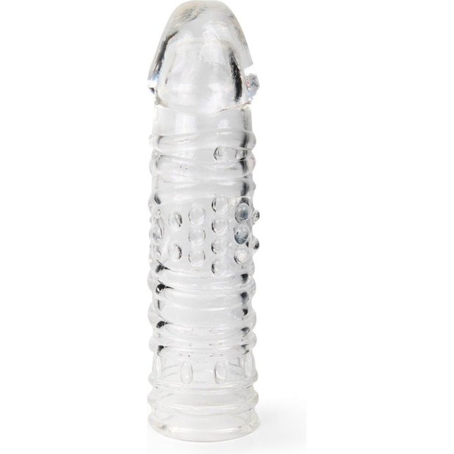 Прозрачная закрытая насадка на пенис - 17 см - SEX EXPERT