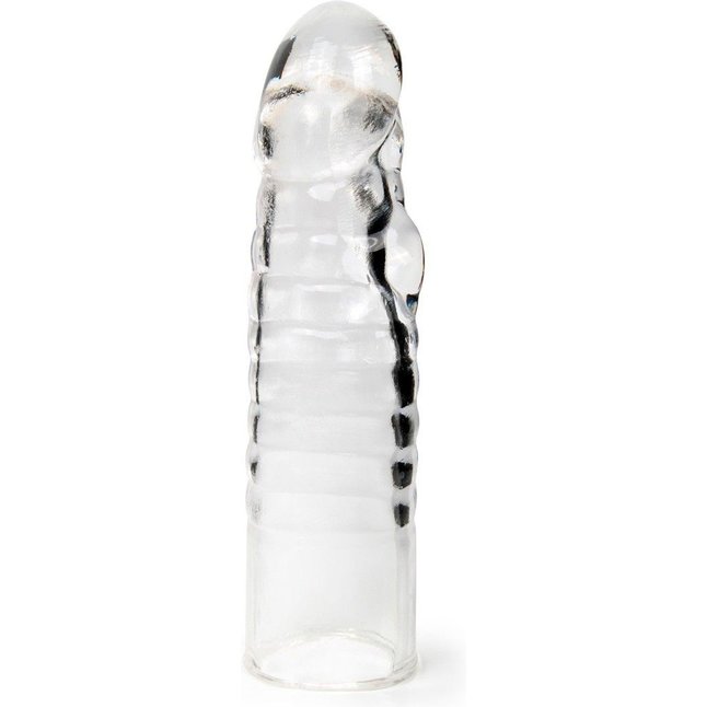 Прозрачная закрытая насадка на член - 15 см - SEX EXPERT