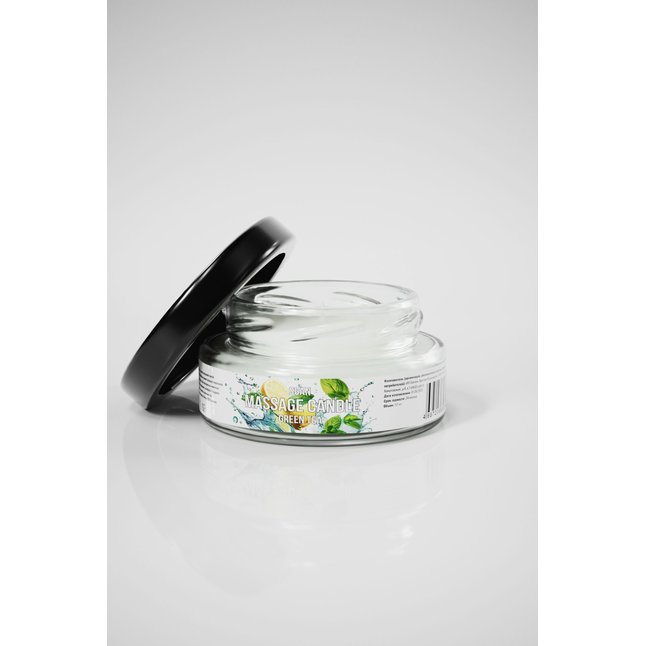 Массажная свеча «Зелёный чай» - 50 мл. Фотография 3.