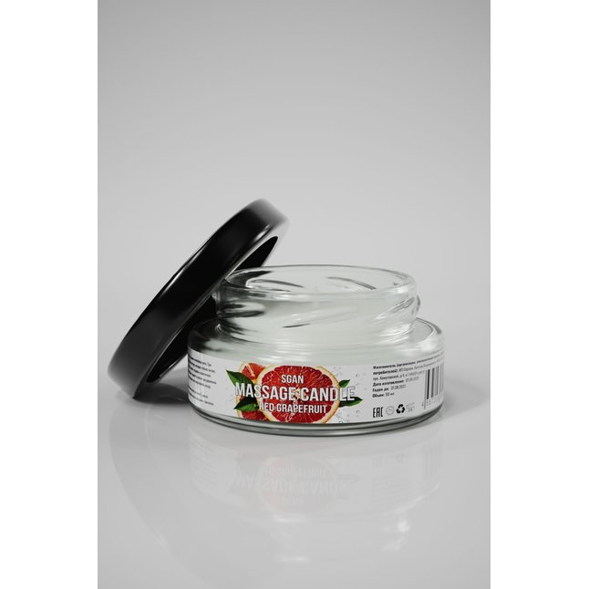 Массажная свеча «Красный грейпфрут» - 50 мл. Фотография 2.