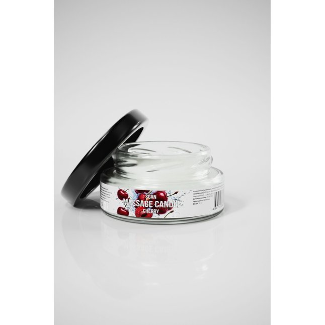 Массажная свеча «Спелая вишня» - 50 мл. Фотография 3.