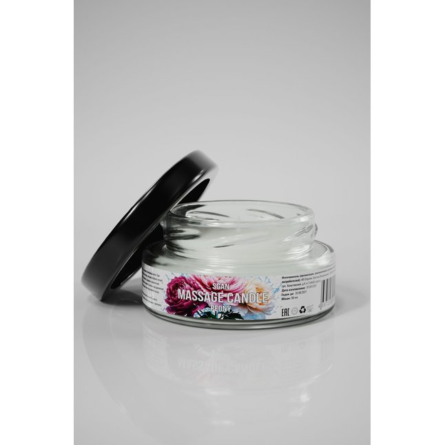 Массажная свеча «Цветущий пион» - 50 мл. Фотография 2.