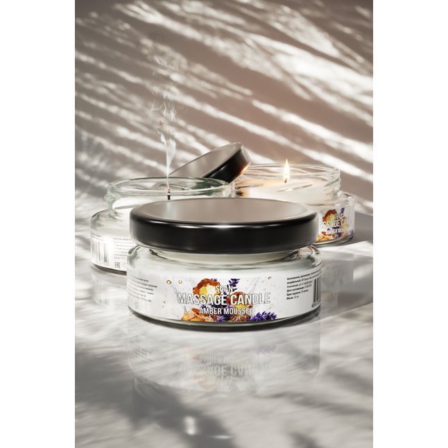Массажная свеча «Янтарный мусс» - 50 мл. Фотография 5.