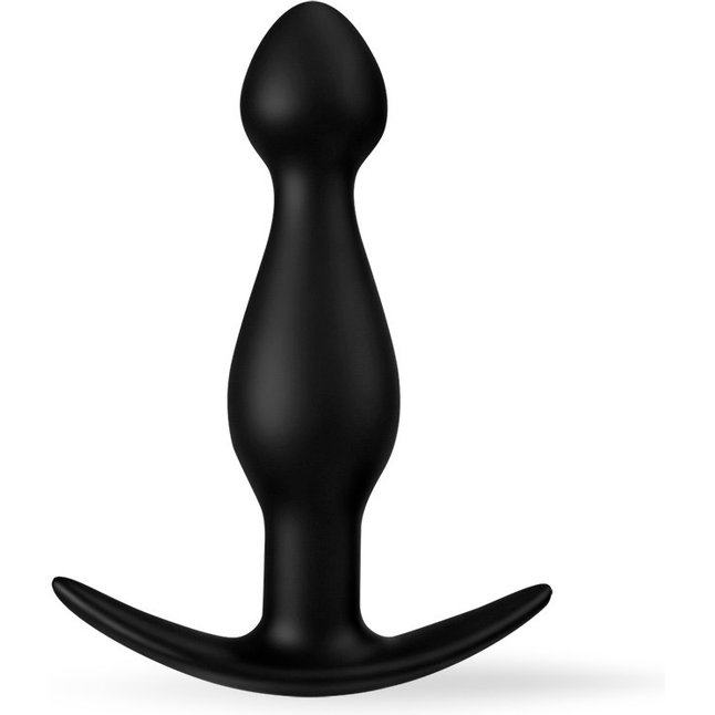 Черная силиконовая анальная втулка - 11,5 см - SEX EXPERT. Фотография 2.