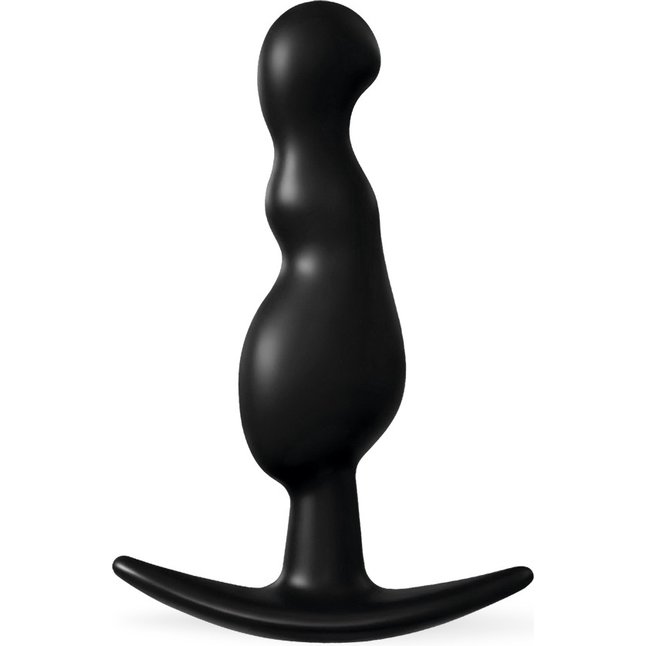 Черная анальная фигурная втулка - 11,5 см - SEX EXPERT. Фотография 2.