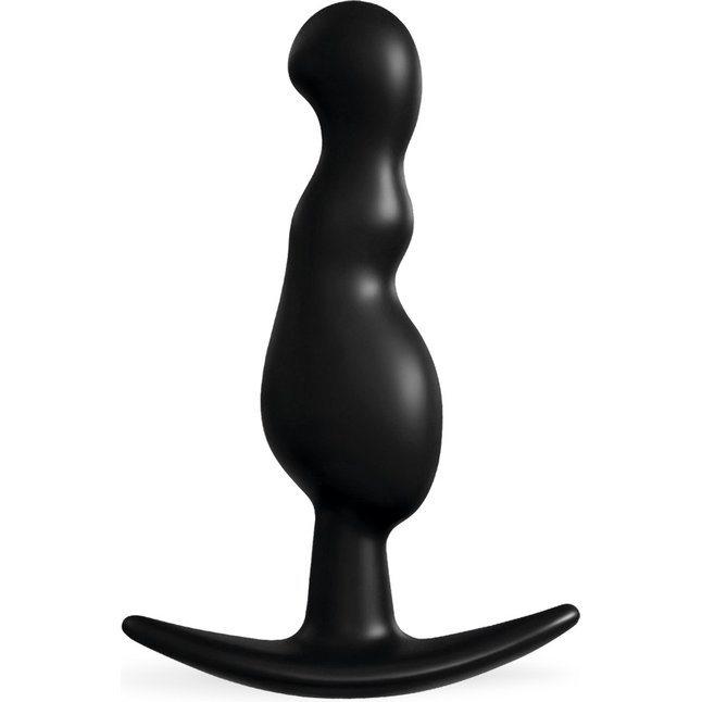 Черная анальная фигурная втулка - 11,5 см - SEX EXPERT. Фотография 3.