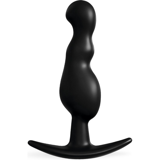 Черная анальная фигурная втулка - 11,5 см - SEX EXPERT. Фотография 4.