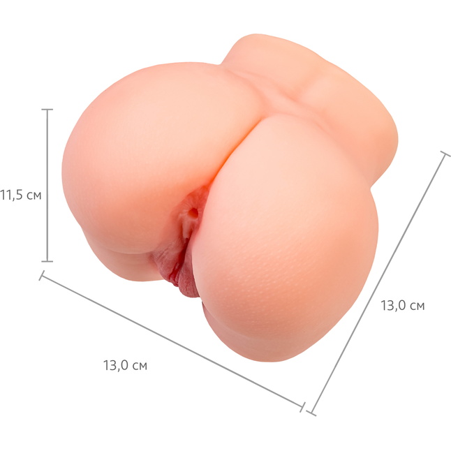 Реалистичный мастурбатор в форме попки с двумя любовными входами. Фотография 2.