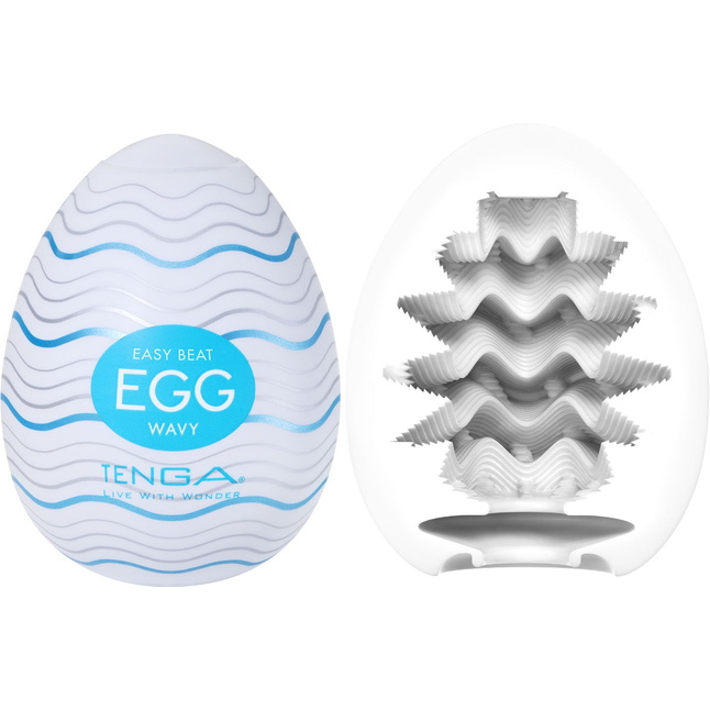 Мастурбатор-яйцо Tenga Egg Wavy - EGG Series. Фотография 3.