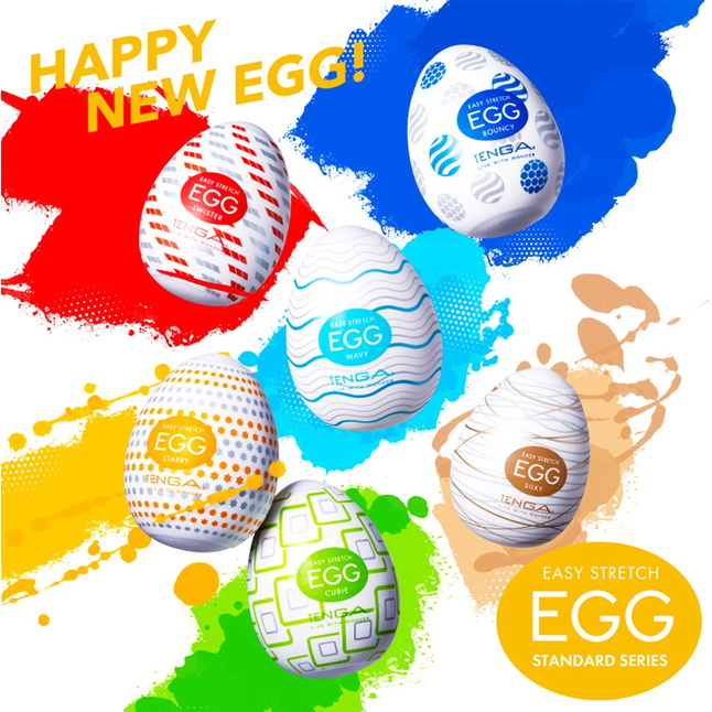Мастурбатор-яйцо Tenga Egg Wavy - EGG Series. Фотография 4.