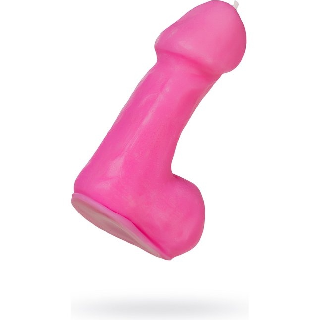 Розовая свеча в форме пениса - 47 гр
