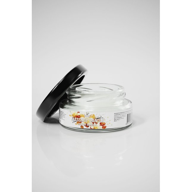 Массажная свеча «Амбра и ваниль» - 50 мл. Фотография 3.