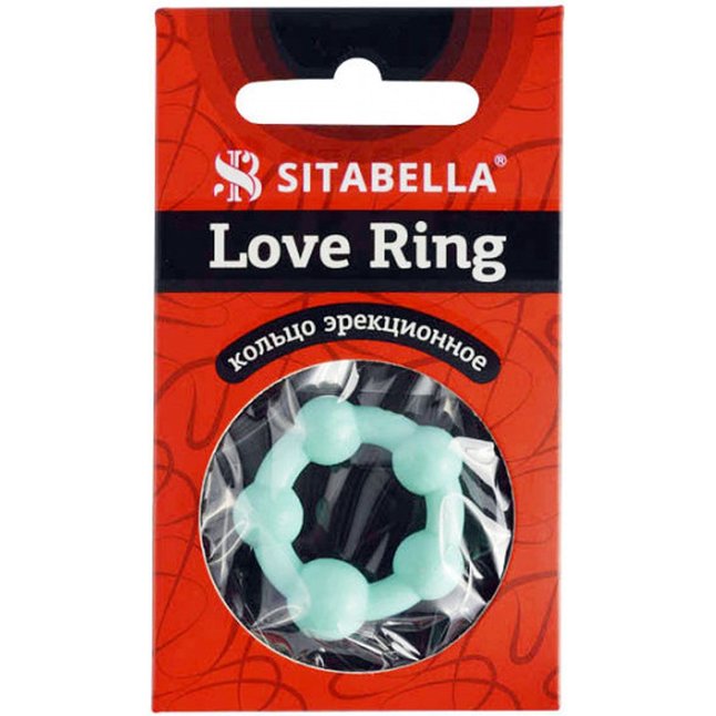 Цветное эрекционное кольцо с 5 бусинами Love Ring - Sitabella condoms