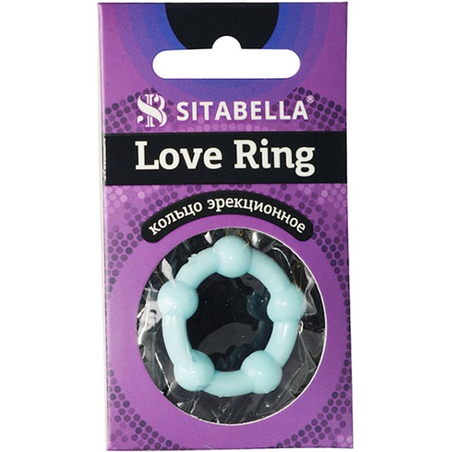 Цветное эрекционное кольцо Love Ring с бусинами - Sitabella condoms