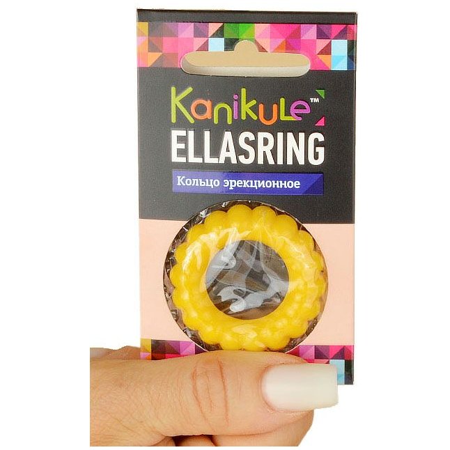 Цветное рельефное эрекционное кольцо Ellasring. Фотография 2.
