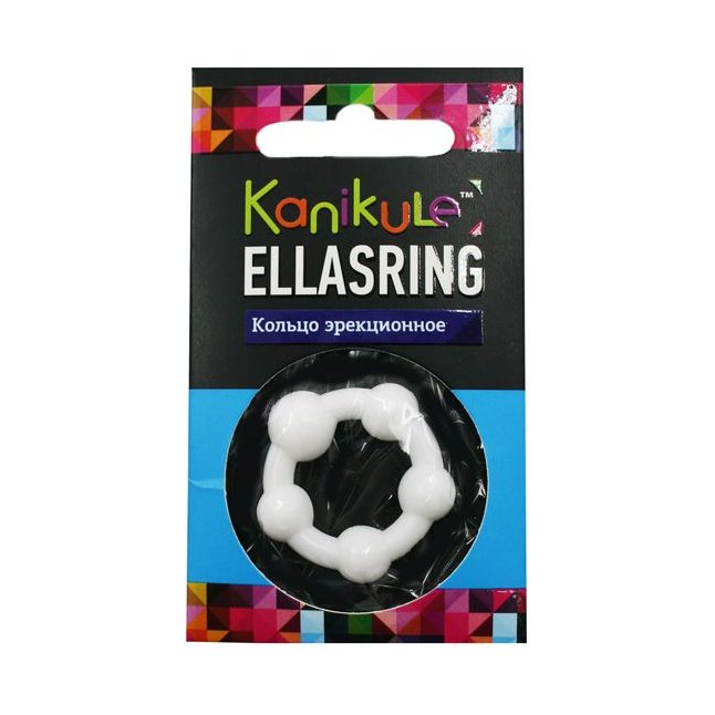 Цветное эрекционное кольцо с шариками Ellasring