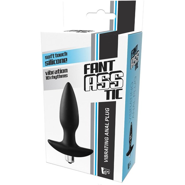 Черная анальная вибропробка FantASStic Vibrating Plug - 14 см - Fantasstic. Фотография 6.