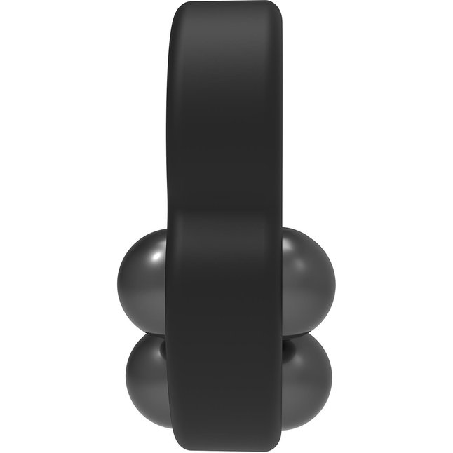 Черное эрекционное кольцо с утяжелителями - Ramrod. Фотография 4.