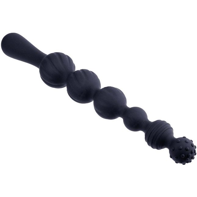 Черная анальная цепочка Beads Hunter - 22,9 см. Фотография 2.