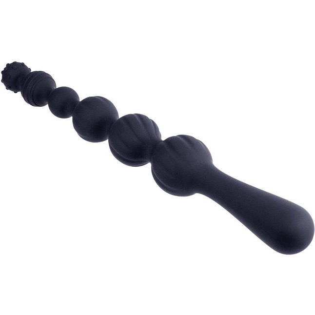 Черная анальная цепочка Beads Hunter - 22,9 см. Фотография 3.