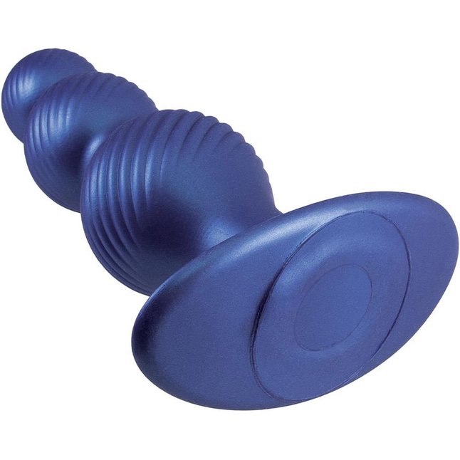 Синяя анальная елочка 5 Inch Silicone Anal Plug - 14 см. Фотография 2.