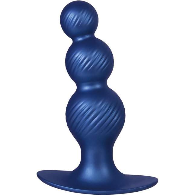 Синяя анальная елочка 5 Inch Silicone Anal Plug - 14 см