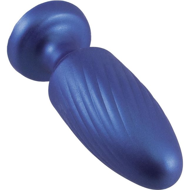 Синяя анальная пробка 4 Inch Silicone Anal Plug - 12 см. Фотография 3.