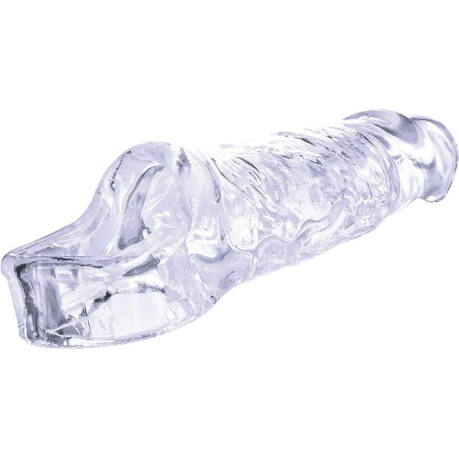 Прозрачная насадка-удлинитель Length Enhancer с подхватом - 16 см. Фотография 2.
