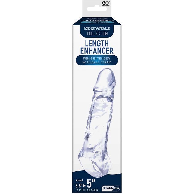 Прозрачная насадка-удлинитель Length Enhancer с подхватом - 16 см. Фотография 4.