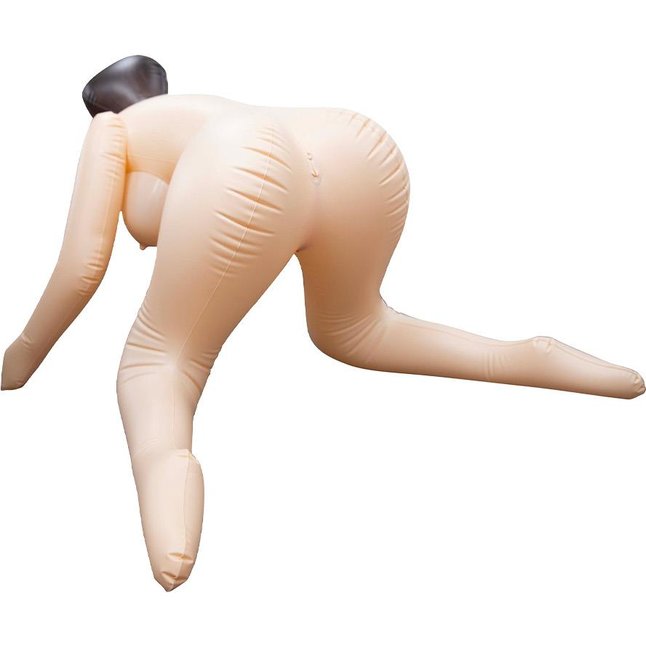 Телесная надувная секс-кукла в позиции догги-стайл. Фотография 3.
