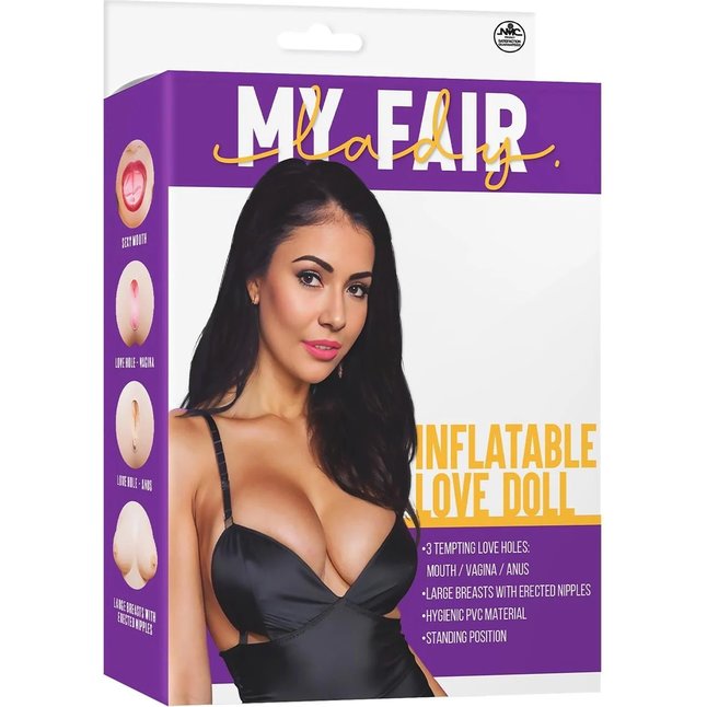 Телесная надувная секс-кукла с 3 любовными отверстиями