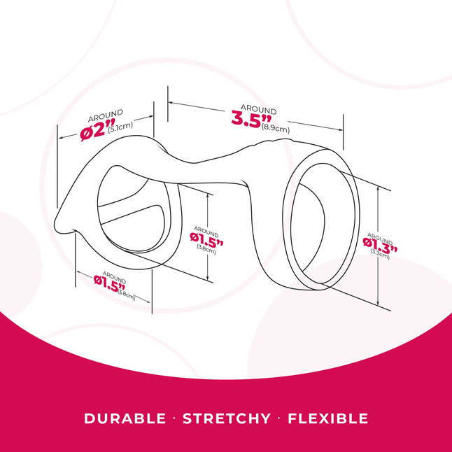 Черная эрекционная насадка Strap The Balls. Фотография 3.