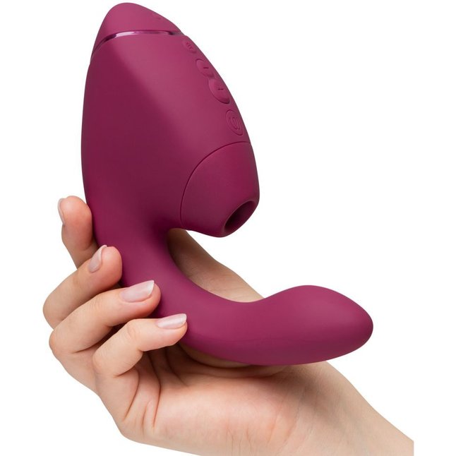 Малиновый двойной стимулятор Womanizer Next Duo. Фотография 3.